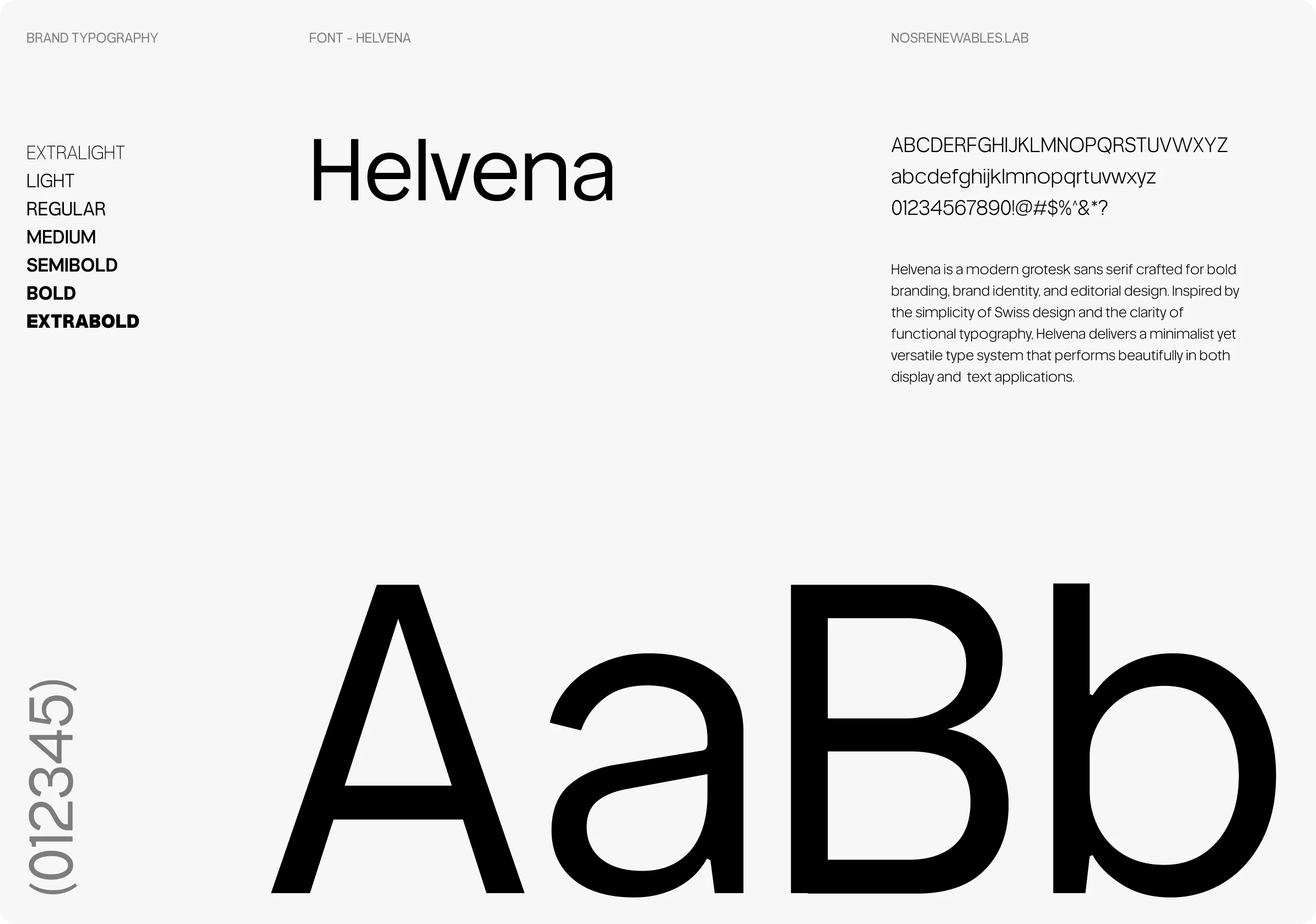 NOS Renewables Typography Spec - Helvena